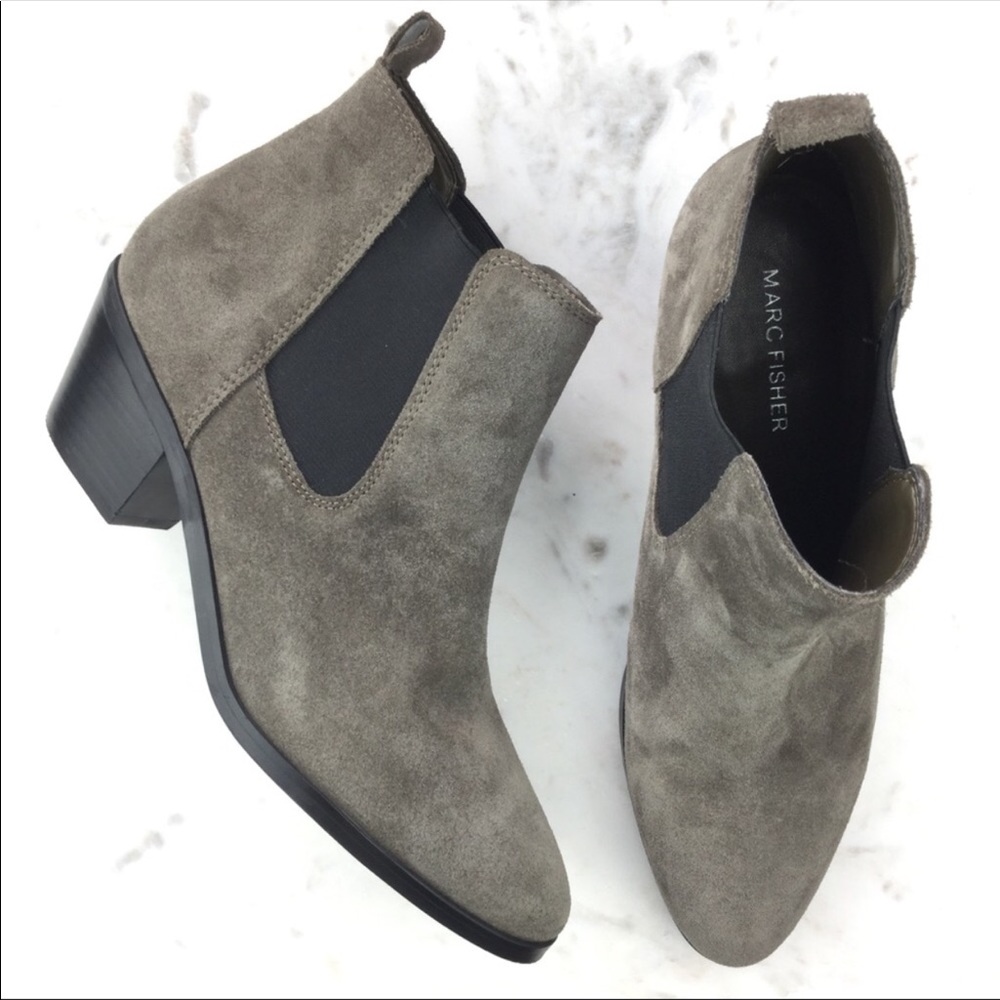Suede Chelsea style booties by Marc Fisher Size 9